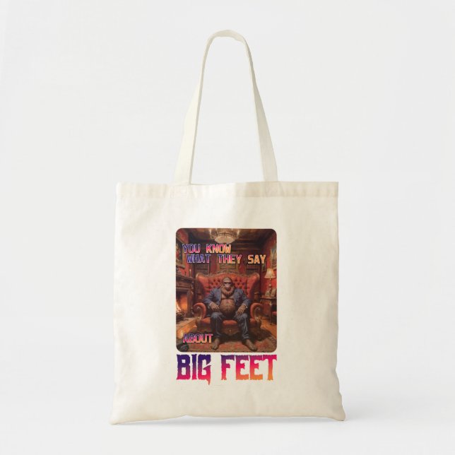 Funny Bigfoot Feet Meme Tote Bag (Front)