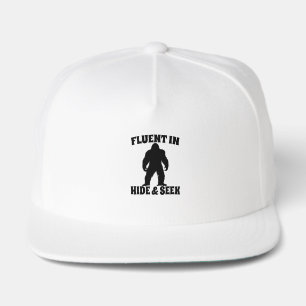 Funny Bigfoot - Fluent in Hide and Seek Snap Back Hat