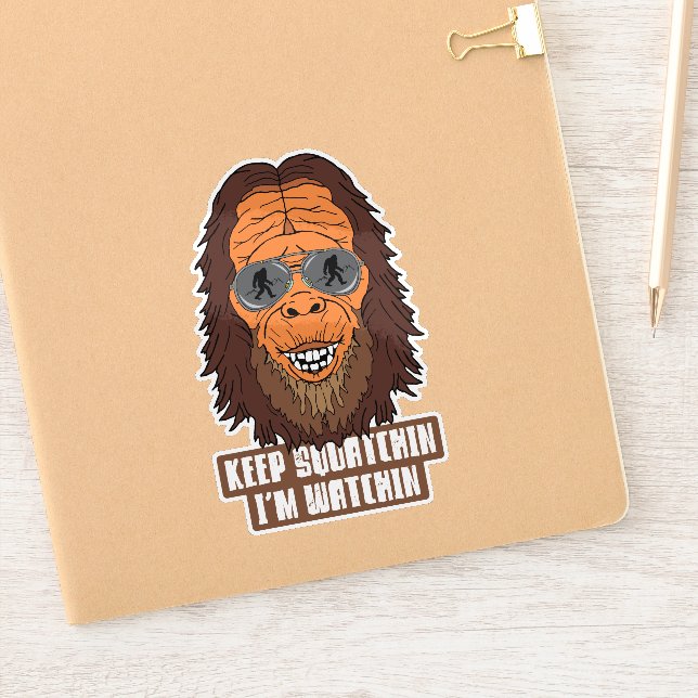 Funny Bigfoot Gone Squatchin Quote Sticker (Notebook)
