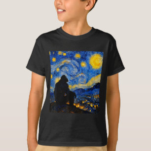 Funny Bigfoot Graphic Van Gogh Style Sasquatch Sta T-Shirt