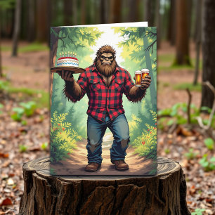 Funny Bigfoot Happy Birthday Husband Card