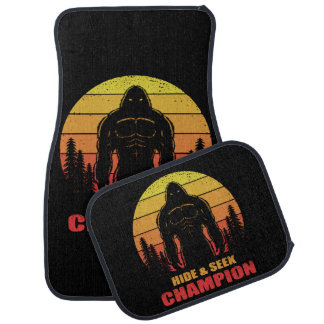 Funny Bigfoot Hide And Seek Champion Car Floor Mat