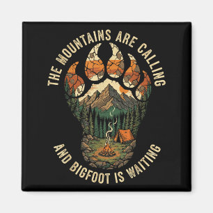 Funny Bigfoot Hiking Team Sasquatch Camng Nature Magnet