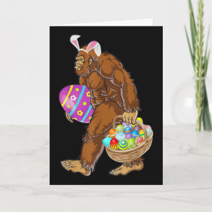 Funny Bigfoot Hunting Easter Eggs Card
