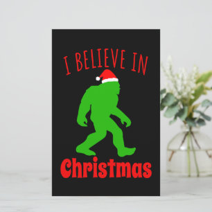 Funny Bigfoot I Believe In Christmas