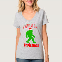 Funny Bigfoot I Believe In Christmas