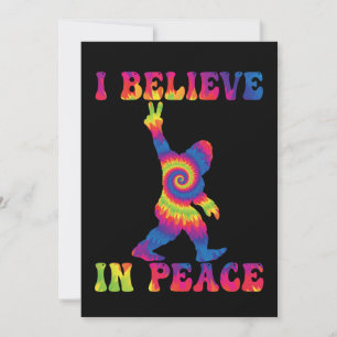 Funny Bigfoot I Believe In Peace Save The Date