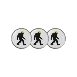 Funny Bigfoot in Trump Yellow Hair 2024 Elections Golf Ball Marker