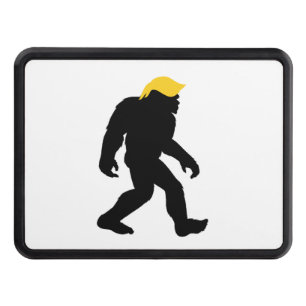 Funny Bigfoot in Trump Yellow Hair 2024 Elections Hitch Cover
