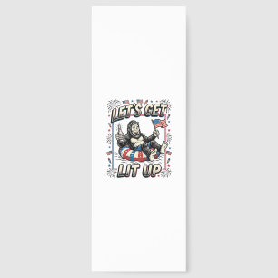 Funny Bigfoot Let’s Get Lit Up Patriotic Bookmarks