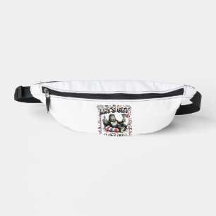 Funny Bigfoot Let’s Get Lit Up Patriotic Fanny Pack