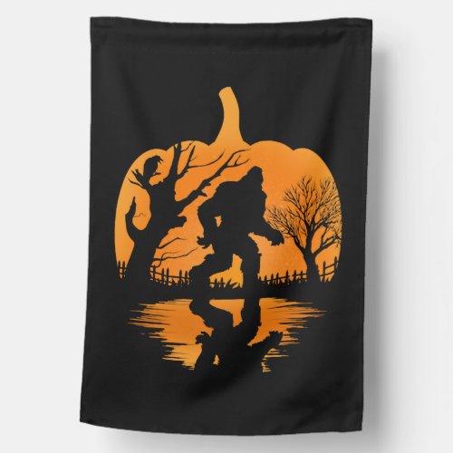 Funny Bigfoot Lover Halloween Gift _ Halloween  House Flag