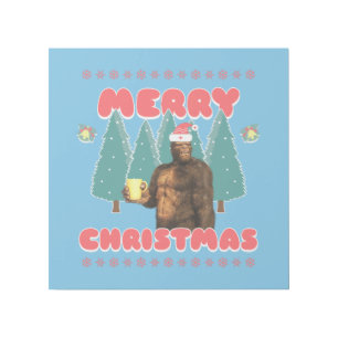Funny Bigfoot - Merry Christmas Gallery Wrap