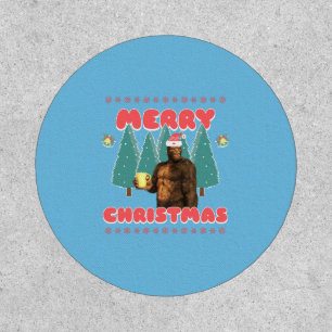Funny Bigfoot - Merry Christmas Patch