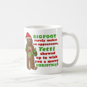 Funny Bigfoot Merry Christmas Sasquatch Pun Coffee Mug
