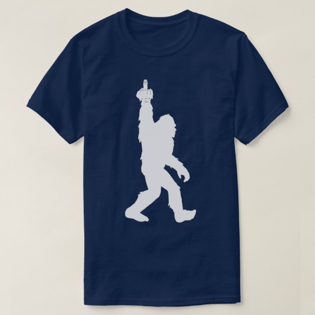 Funny Bigfoot Middle Finger for Squatch Believers T-Shirt (Design Front)