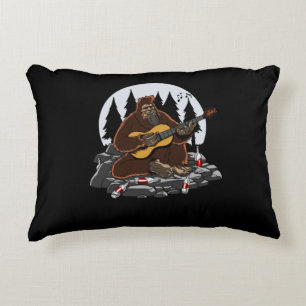 Funny Bigfoot Mountain Camping Hiking Accent Pillow