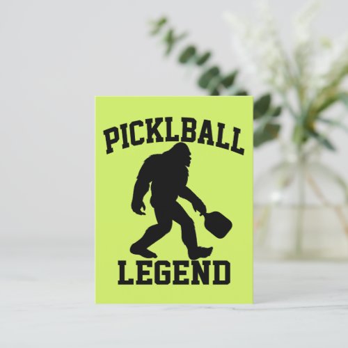 Funny Bigfoot Pickleball Legend  Postcard