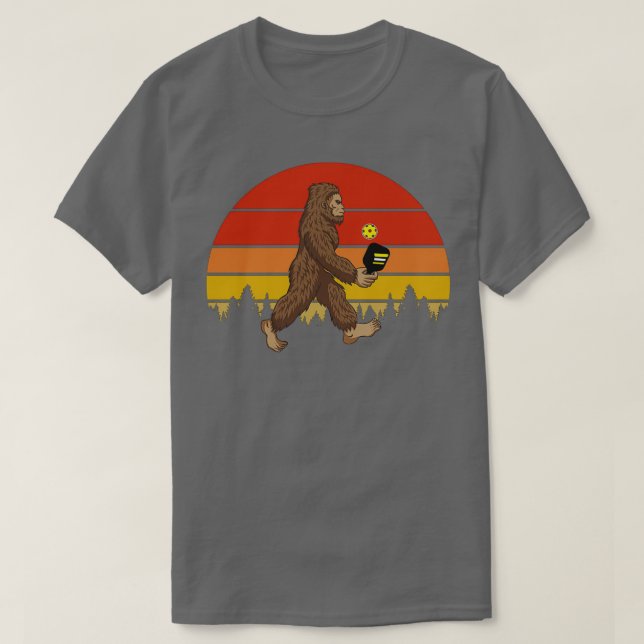 Funny Bigfoot PickleballTShirt T-Shirt (Design Front)