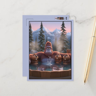 Funny Bigfoot Postcard