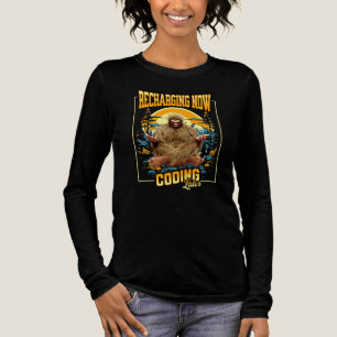 Funny Bigfoot Programmer Coding Later Humor Tri-Blend Shirt