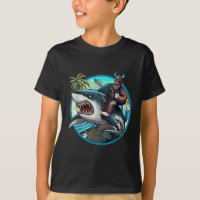 Funny Bigfoot Riding A Shark _ Hilarious Sasquatch