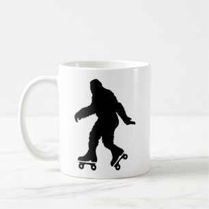 Funny Bigfoot Roller Skating  Coffee Mug