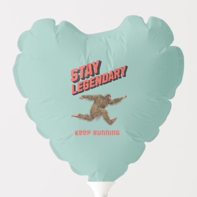 Funny Bigfoot Running Motivation Balloon (Front)