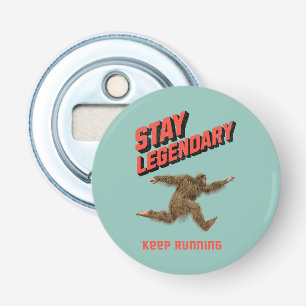 Funny Bigfoot Running Motivation Bottle Opener