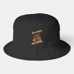 Funny Bigfoot Running Motivation Bucket Hat