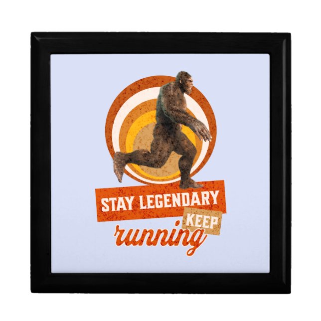 Funny Bigfoot Running Motivation Gift Box (Front)