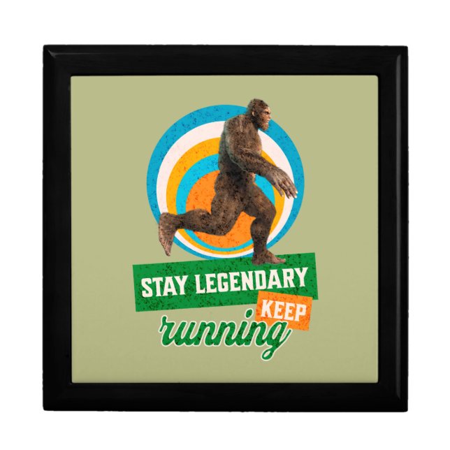Funny Bigfoot Running Motivation Gift Box (Front)