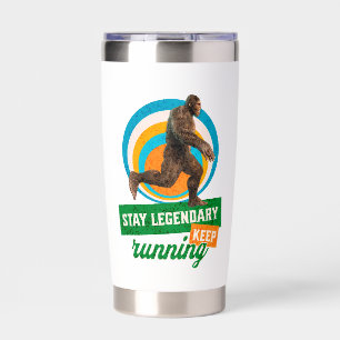 Funny Bigfoot Running Motivation Insulated Tumbler