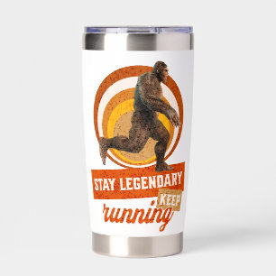 Funny Bigfoot Running Motivation Insulated Tumbler