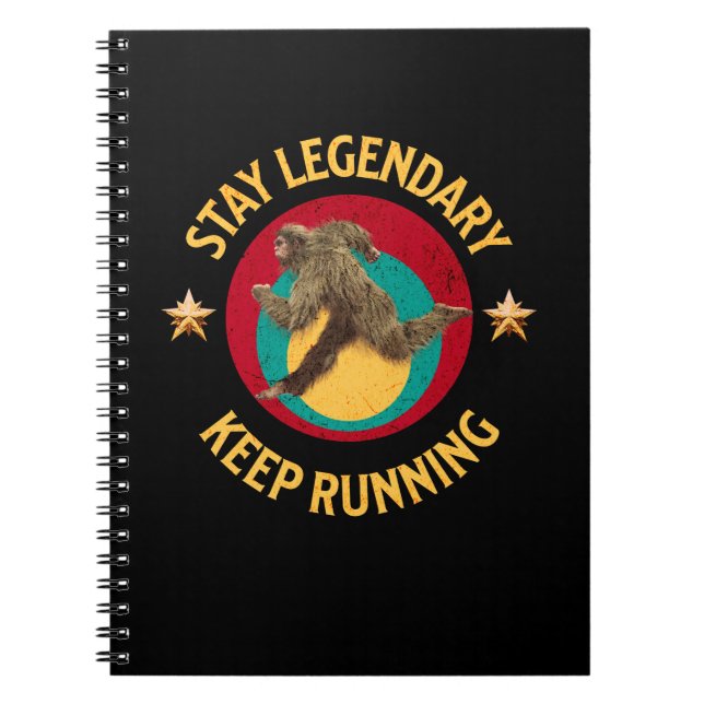 Funny Bigfoot Running Motivation Notebook (Front)