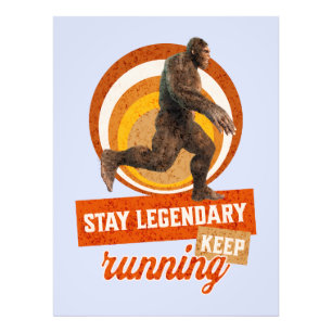 Funny Bigfoot Running Motivation Photo Print