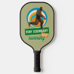 Funny Bigfoot Running Motivation Pickleball Paddle