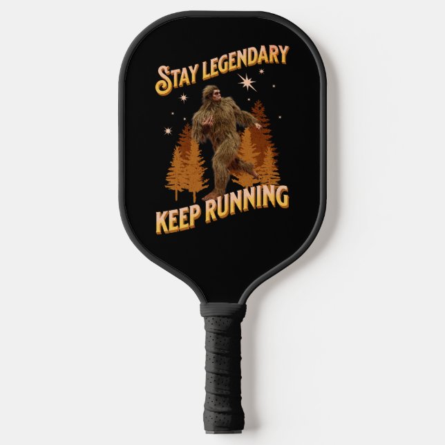 Funny Bigfoot Running Motivation Pickleball Paddle (Front)