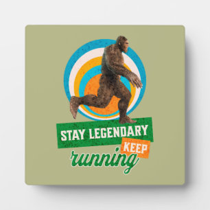 Funny Bigfoot Running Motivation Plaque