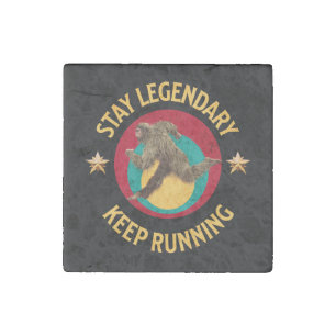 Funny Bigfoot Running Motivation Stone Magnet