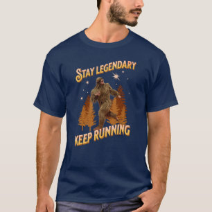 Funny Bigfoot Running Motivation T-Shirt