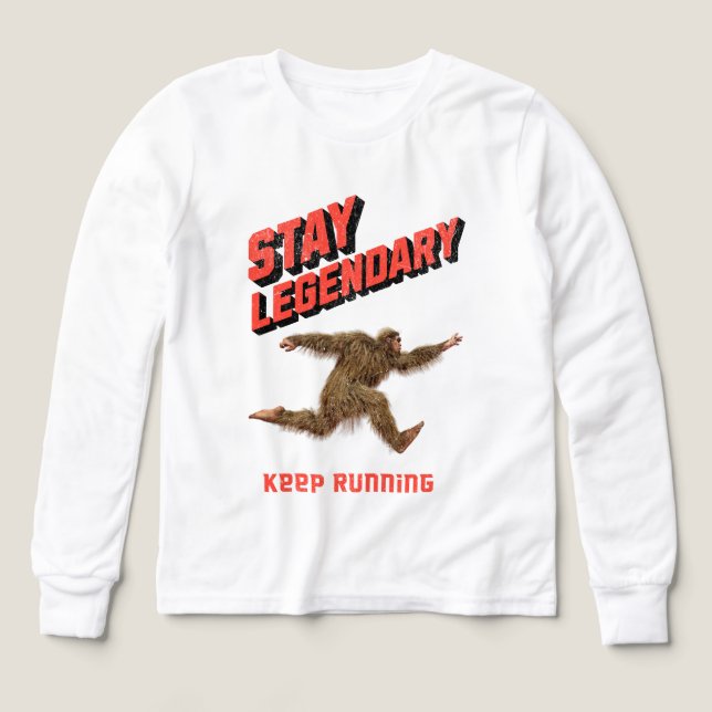 Funny Bigfoot Running Motivation Tri-Blend Shirts (Design Front)