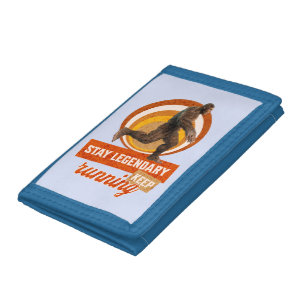Funny Bigfoot Running Motivation Tri-fold Wallet