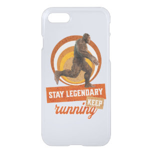 Funny Bigfoot Running Motivation iPhone SE/8/7 Case