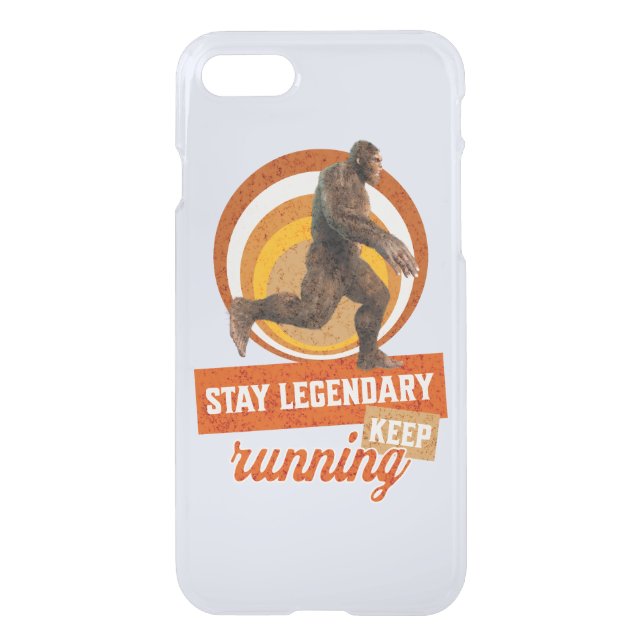 Funny Bigfoot Running Motivation Uncommon iPhone Case (Back)