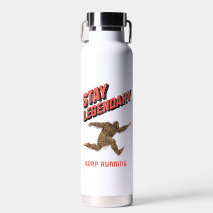 Funny Bigfoot Running Motivation Water Bottle