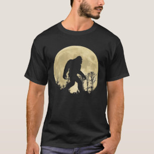 Funny Bigfoot Sasquatch Full Moon Forest T-Shirt