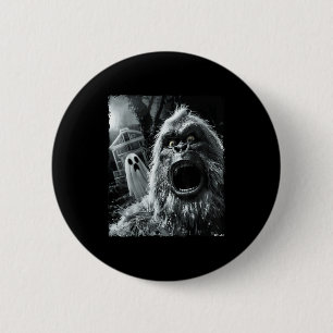 Funny Bigfoot Sasquatch Halloween  Button