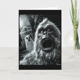 Funny Bigfoot Sasquatch Halloween Card