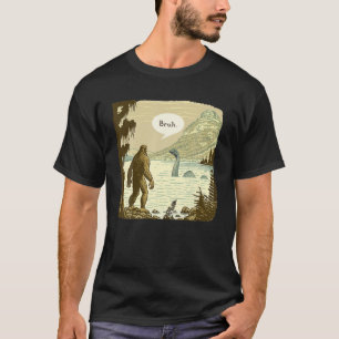 Funny Bigfoot Sasquatch Loch Ness Monster Introver T-Shirt